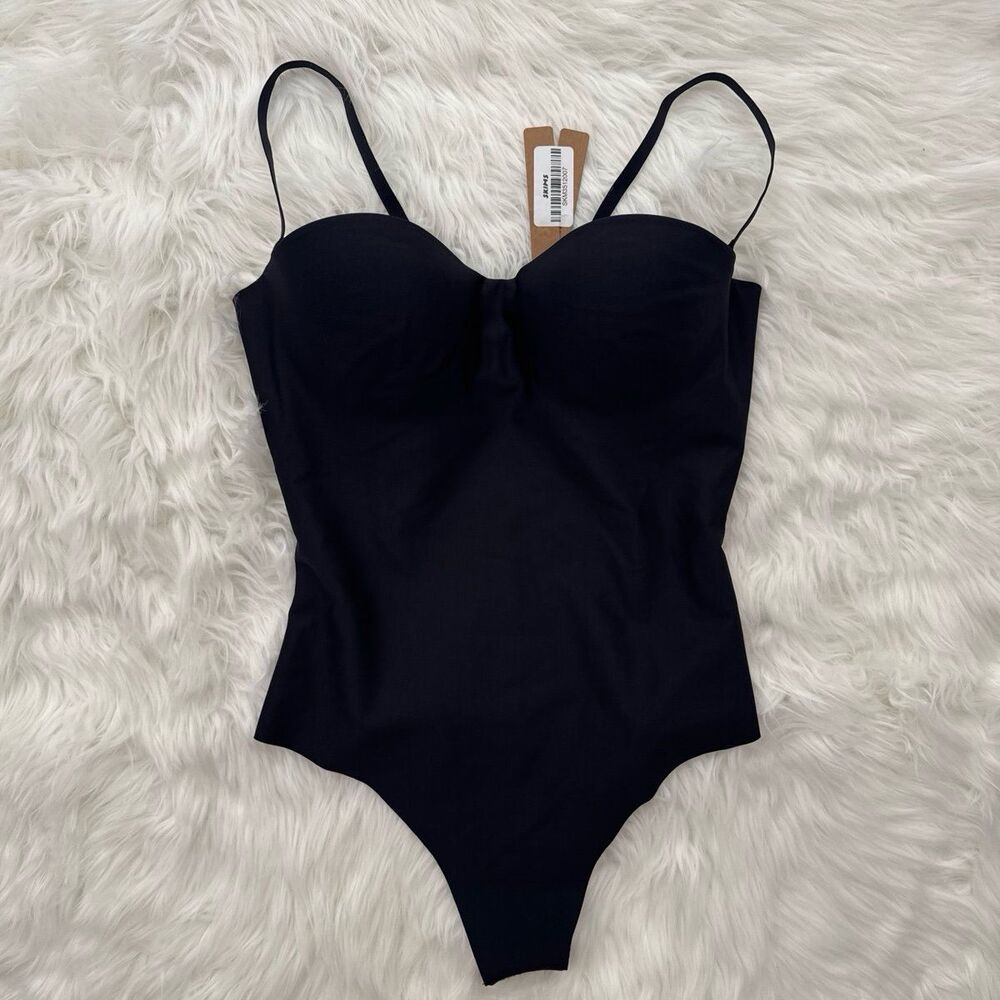 Skims Body Molded Underwire Bodysuit Onyx Size Medium